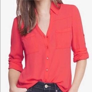 Express Coral Pink convertible shirt